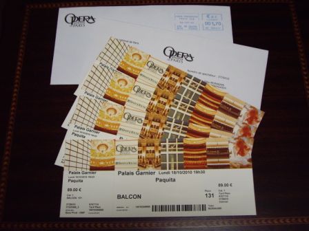 パリ国立オペラ座のチケット